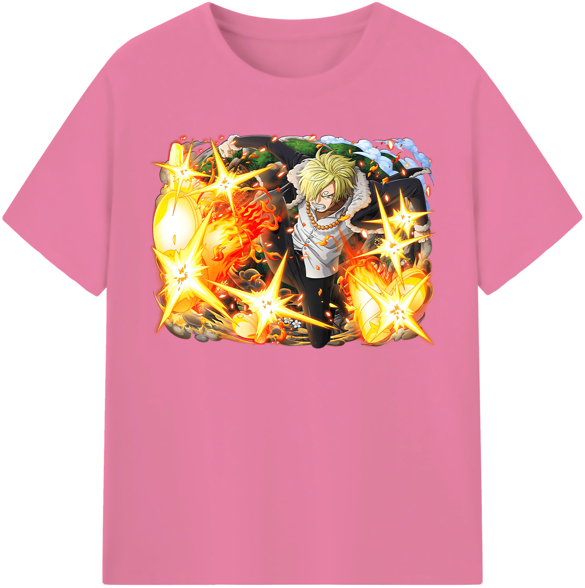 ワンピース サンジ ONE PIECE Sanji 綿100％半袖Tシャツ（フロントプリント）